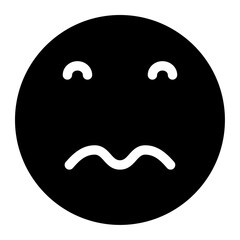 worried face emoji icon