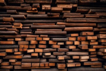 stack of well arranged  wood