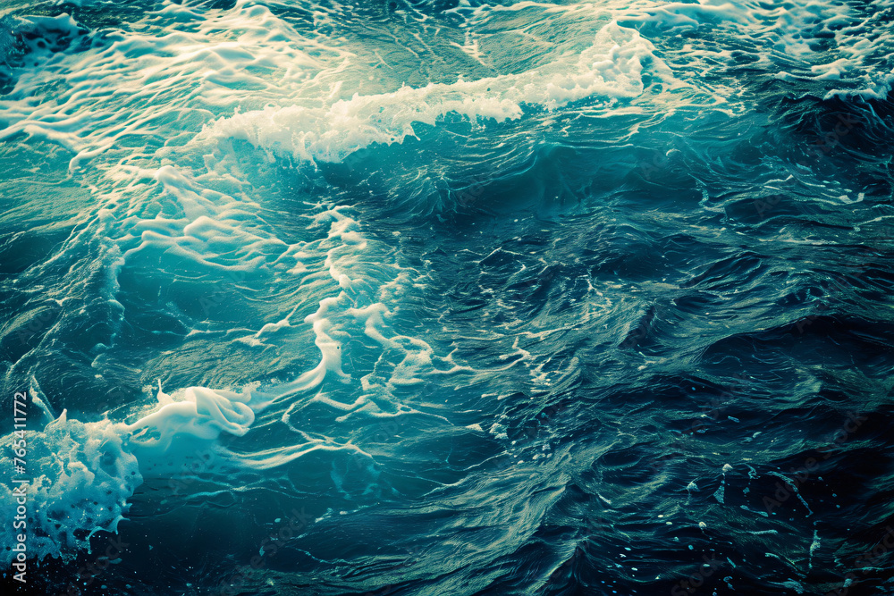 Wall mural photo seascape texture waves on the water - Wall murals