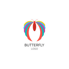 Butterfly Company Logo Design Vector