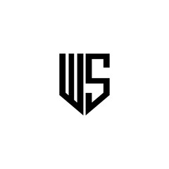 WS letter logo design with white background in illustrator. Vector logo, calligraphy designs for logo, Poster, Invitation, etc.