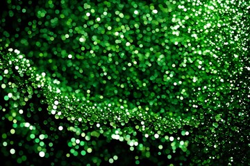 St. Patrick's Glitter, a dazzling backdrop with shimmering green glitter, banner with copy-space