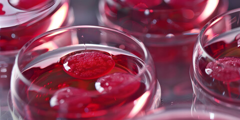 power of stem cells in regenerative therapies, microscope view, Preparing cell culture in a biosafety cabinet.