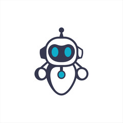 Robot logo design concept. universal robotic logo.