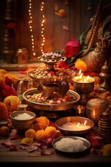 Fototapeta na wymiar traditional Diwali puja