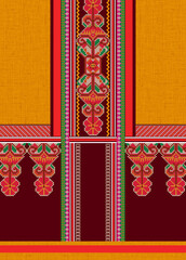 digital front back sleeves and dupatta for print