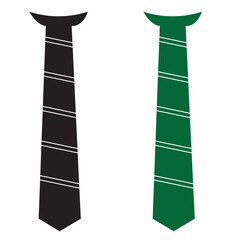 Tie icon vector set. professional necktie line symbol. businessman suit neck tie icon collection.