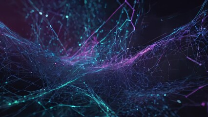 Digital graphic representing network connections, dynamic structure, cyber space imagery
