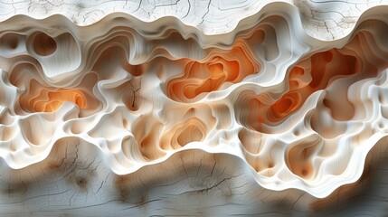 Closeup of swirl pattern on paper resembling geological phenomenon - obrazy, fototapety, plakaty