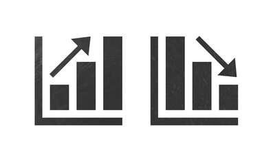 chart icon symbol gray with texture