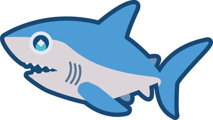 かわいいアオザメのイラスト