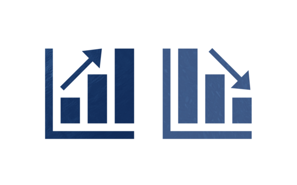chart icon symbol blue with texture - Powered by Adobe