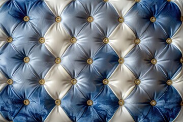 Decorative Upholstery Soft Gloss Quilted Background. True Luxury Template with Gold Thread .