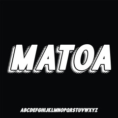 matoa, elegant sans serif typeface uppercase alphabetical vector