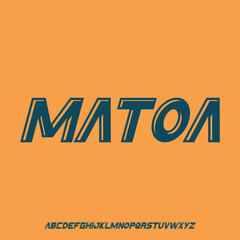 matoa, elegant sans serif typeface uppercase alphabetical vector