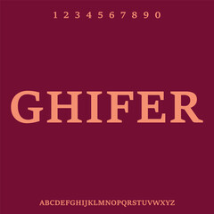 GHIFER modern futuristic modern geometric font