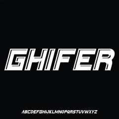 GHIFER modern futuristic modern geometric font