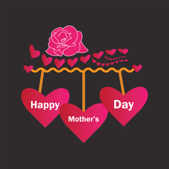 Happy Mother's Day vector illustration.