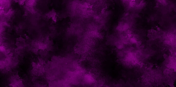 Dark Purple, Pink vector texture with cloudy. Abstract watercolor night sky background with smoke effect with fog clouds Background. Dark elegant Royal purple gentle background wallpaper for desktop.