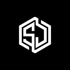 SJ letter logo design in illustration. Vector logo, calligraphy designs for logo, Poster, Invitation, etc.