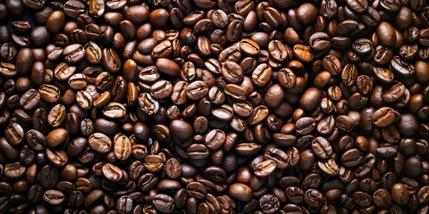 Heart-Shaped Arrangement of Roasted Coffee Beans for the Coffee Lover's Indulgence