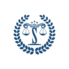 Lawyer logo design vector with premium concept letter
