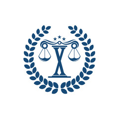 Lawyer logo design vector with premium concept letter
