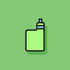 Line icon of e-cigarette with cartridge. Vaping, smoke evaporator, tobacco alternative. Bad habits concept. Can be used for topics like modern trends, unhealthy living, addiction