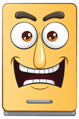 Animated phone with a big, friendly smile