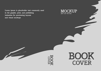 Modern cover design template with. Color vector hand drawn illustration