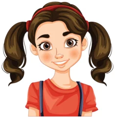 Rollo Kinder Vector illustration of a smiling young girl