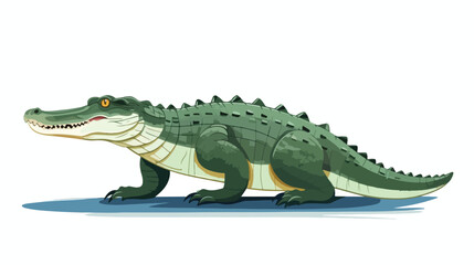 Crocodile vector icon flat vector isolated on white background 
