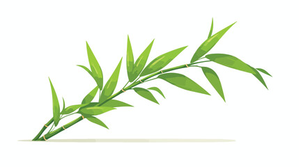 Bamboo icon isolated on white background. Flat bamboo