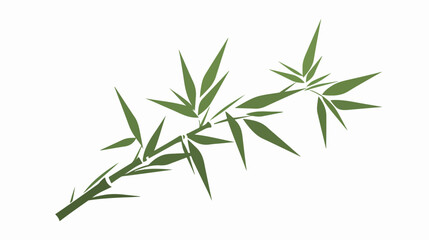 Bamboo icon isolated on white background. Flat bamboo