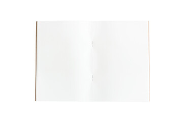 Blank open memory notebook isolated on a white