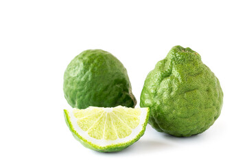 Bergamot fruit on a white background