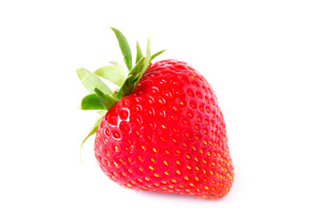 Fresh strawberries isolated on white background