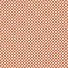Retro colours checkerboard small checks vector seamless pattern. Hand drawn geometric abstract background. - 765428329