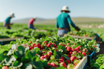  Harvesting Red Radishes: Farm Workers Collecting Fresh Produce in the Field