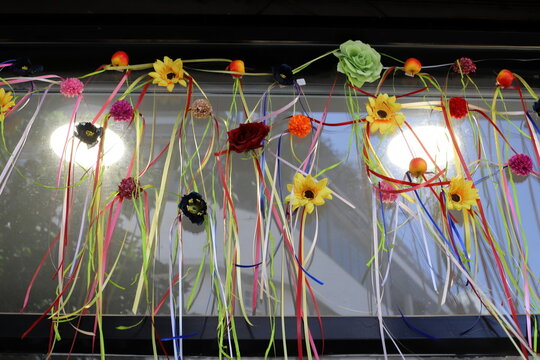 Tel Aviv Israel March 20, 2024. Colorful graffiti on the walls of houses in the city of Tel Aviv.