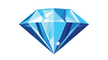 Diamond icon. Gaming precious crystal stone flat sty
