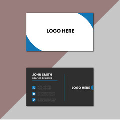 Vector Modern Creative and Clean Business Card Template. Vector illustration. Modern horizontal name card, Flat Style Vector Illustration.

