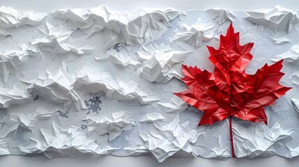 the canadian flag abstract style