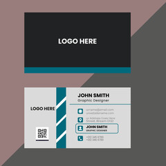 Vector Modern Creative and Clean Business Card Template. Vector illustration. Modern horizontal name card, Flat Style Vector Illustration.

