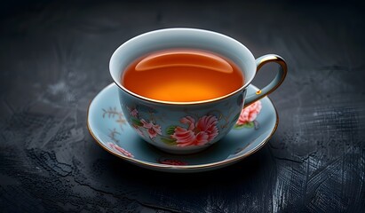 a fresh and hot cup of tea 