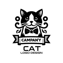 Cat Vector Logo Design