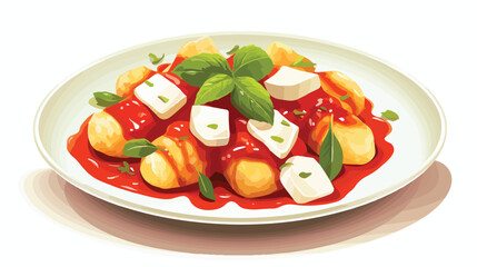 Aliha34 A plate of tender gnocchi alla sorrentina topped with