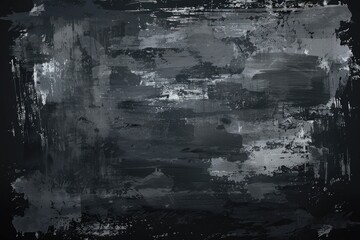 Elegant black background vector illustration with vintage distressed grunge texture and dark gray charcoal color paint .