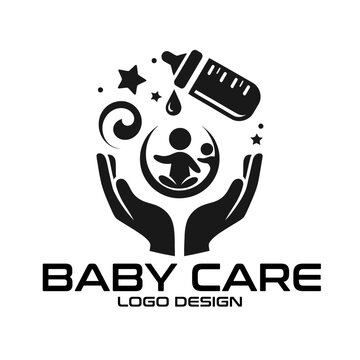 Baby Care Vector Logo Design
