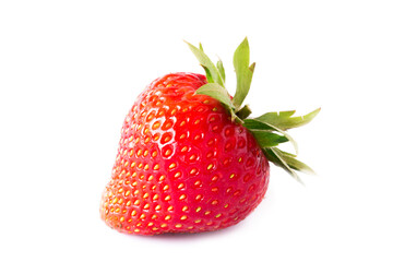 Fresh strawberries on white background